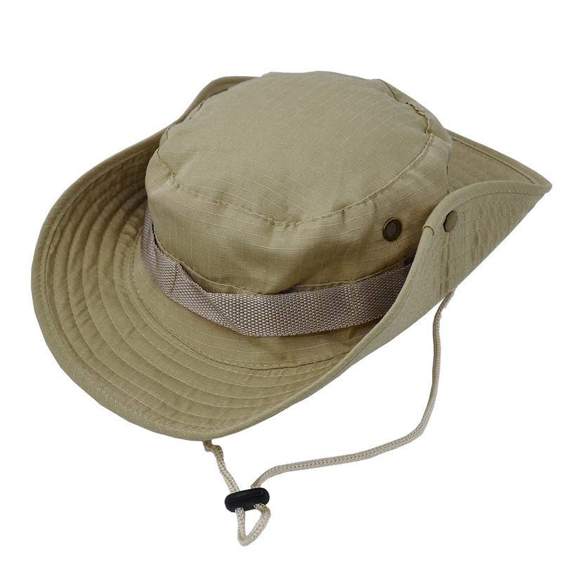 Taeku Sun Hat, Unisex Wide Brim Bucket Hat Sun Protection Cap Breathable Boonie Hat for Fishing Hiking Gardening Safari (Khaki) - Image 1